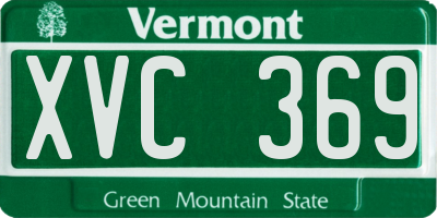 VT license plate XVC369