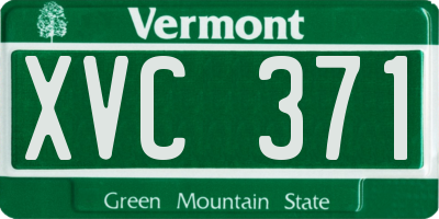 VT license plate XVC371