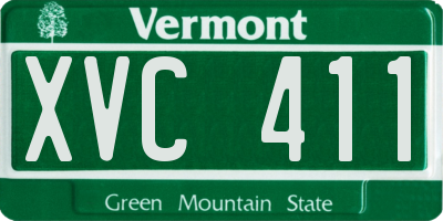 VT license plate XVC411