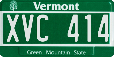 VT license plate XVC414