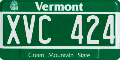 VT license plate XVC424