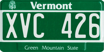 VT license plate XVC426