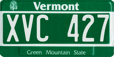 VT license plate XVC427