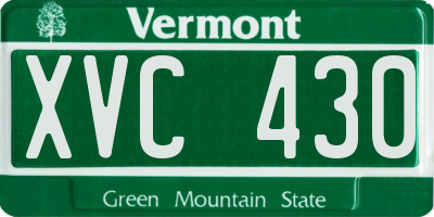 VT license plate XVC430