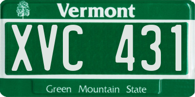 VT license plate XVC431