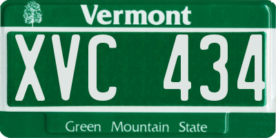 VT license plate XVC434