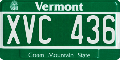 VT license plate XVC436