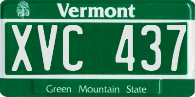 VT license plate XVC437
