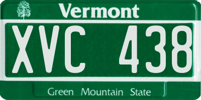VT license plate XVC438