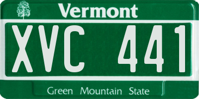 VT license plate XVC441