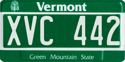VT license plate XVC442