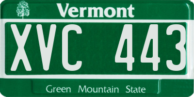 VT license plate XVC443
