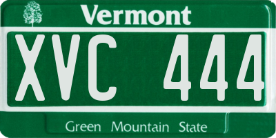 VT license plate XVC444