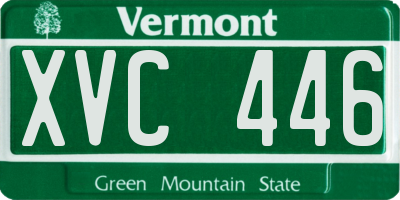 VT license plate XVC446
