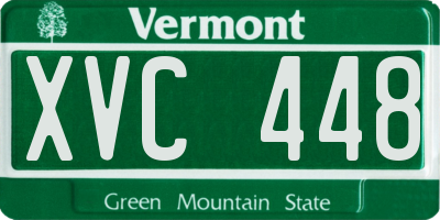 VT license plate XVC448