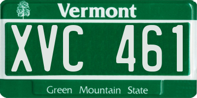 VT license plate XVC461