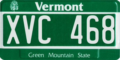 VT license plate XVC468