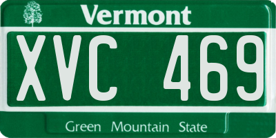 VT license plate XVC469