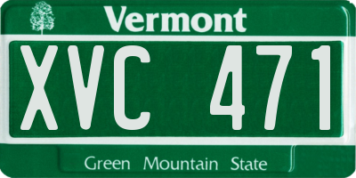 VT license plate XVC471