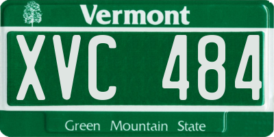 VT license plate XVC484