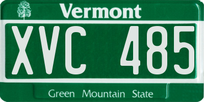 VT license plate XVC485