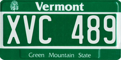 VT license plate XVC489
