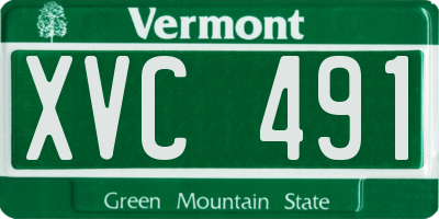 VT license plate XVC491