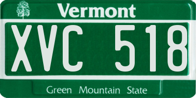 VT license plate XVC518