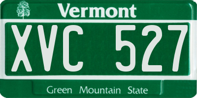 VT license plate XVC527