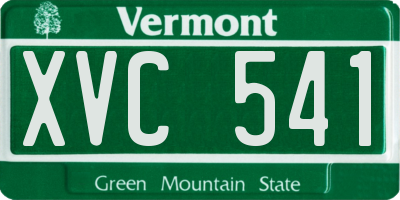 VT license plate XVC541