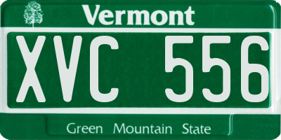 VT license plate XVC556