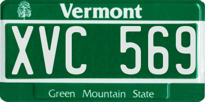 VT license plate XVC569