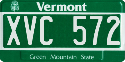VT license plate XVC572
