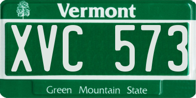 VT license plate XVC573
