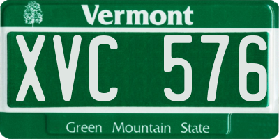 VT license plate XVC576