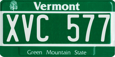 VT license plate XVC577