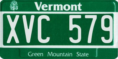VT license plate XVC579