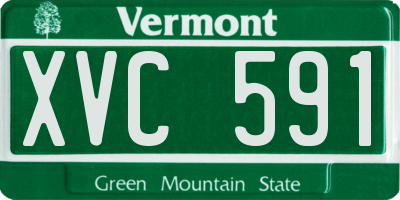 VT license plate XVC591