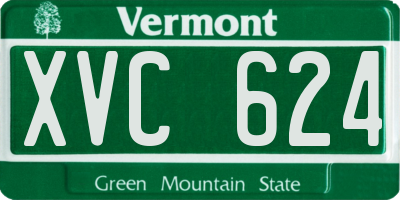 VT license plate XVC624