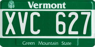 VT license plate XVC627