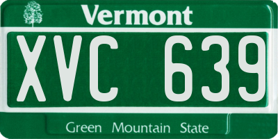 VT license plate XVC639
