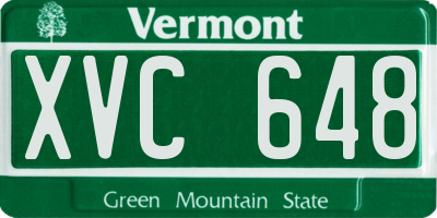 VT license plate XVC648