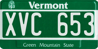 VT license plate XVC653