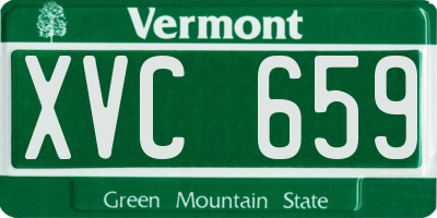 VT license plate XVC659
