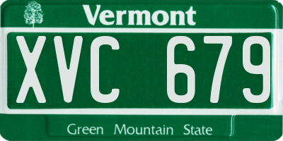 VT license plate XVC679