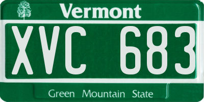 VT license plate XVC683