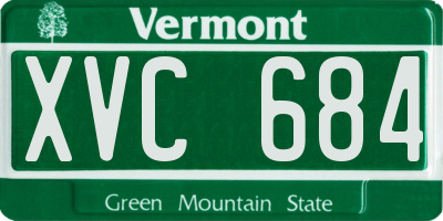 VT license plate XVC684