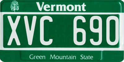 VT license plate XVC690