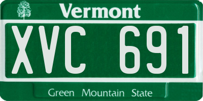 VT license plate XVC691