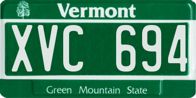 VT license plate XVC694